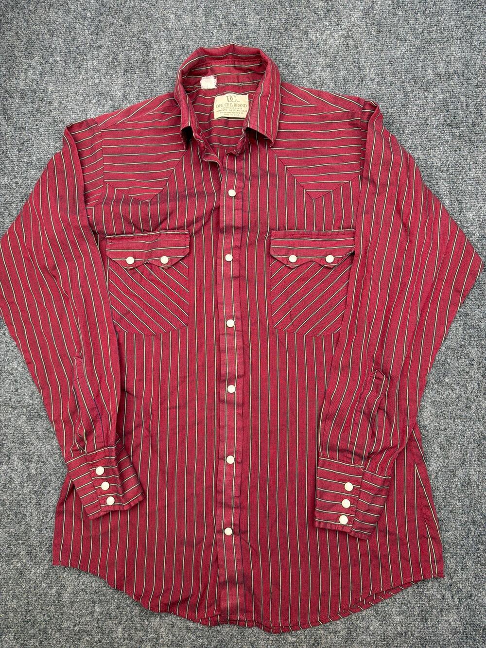 Vintage Dee Cee Brand Pearl Snap Western Shirt Size Small